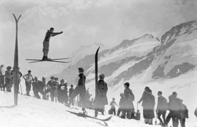 Wintersport am Jungfraujoch: Skispringen