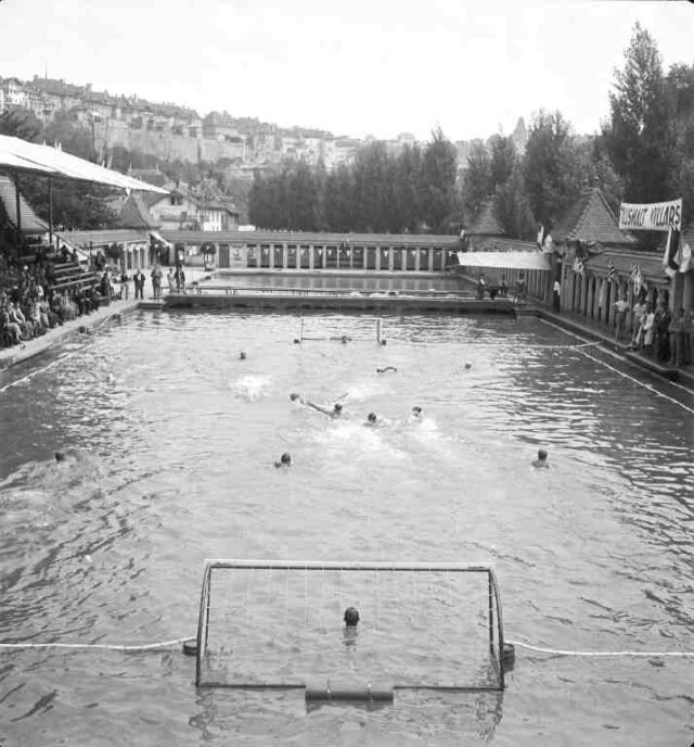 Wettschwimmen, Freiburg i.Üe., Schwimmbad La Motta
