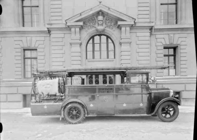 Feuerwehrauto der Stadt Bern: Saurer Motorspritze