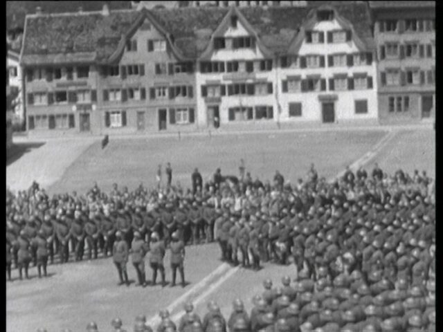 An-Abtreten Bataillon 85, Zaunplatz, Glarus
