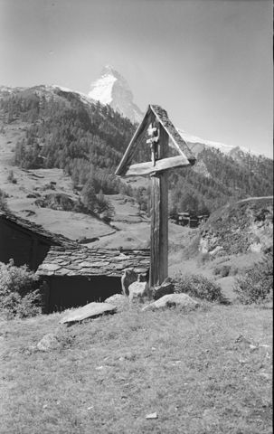 Wallis: Wegkreuz, Matterhorn
