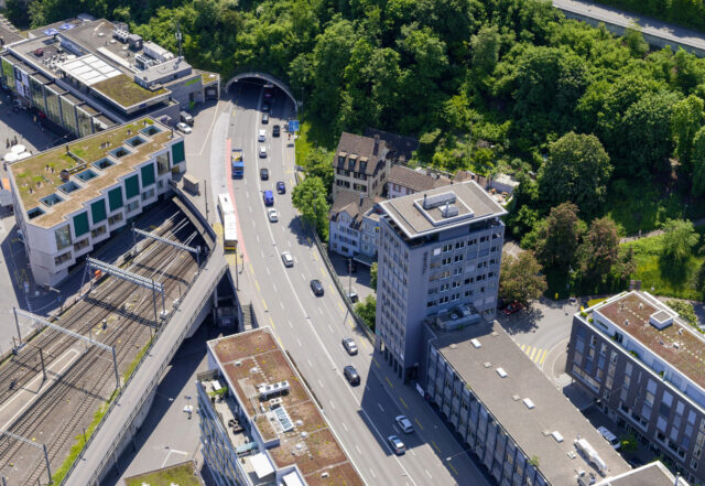 Baden, Tunnelausgang Nord