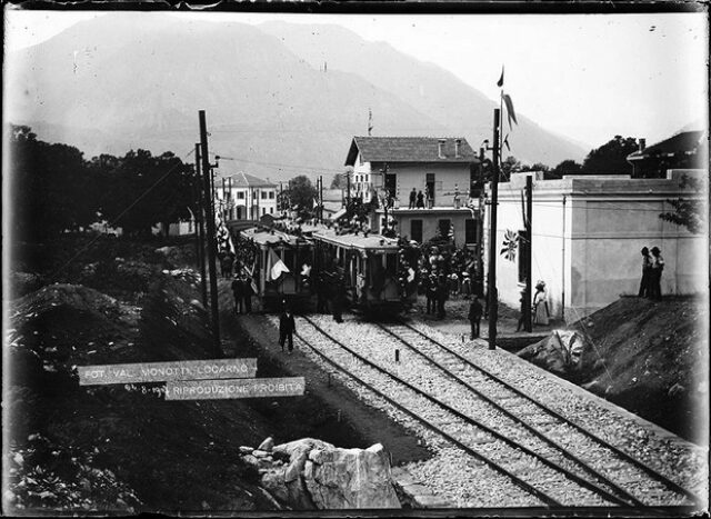 Viaggio inaugurale in occasione dell'apertura della ferrovia Locarno-Ponte Brolla-Bignasco