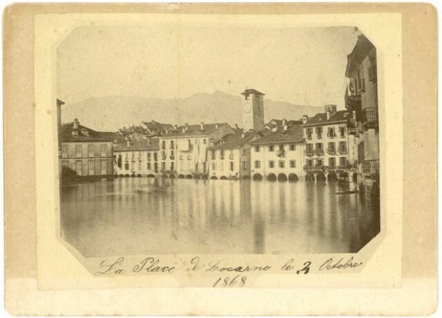 "La Place de Locarno le 3 Octobre 1868"