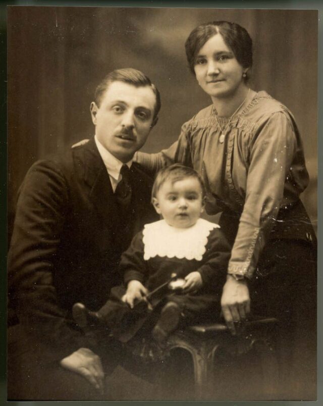 Domenico Visani con la moglie e il primogenito