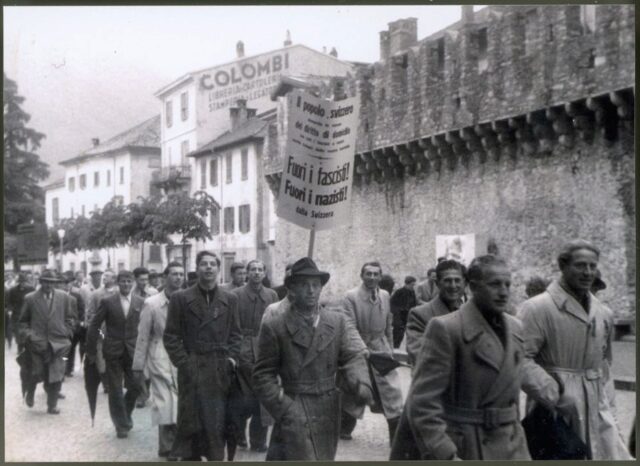 Corteo del 1° maggio 1945 a Bellinzona