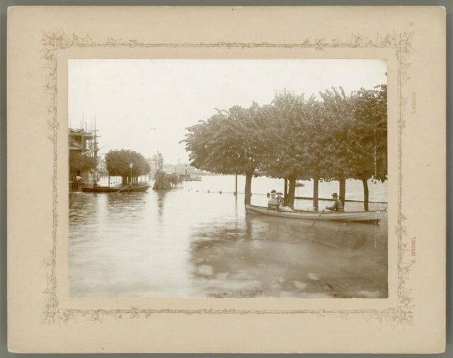 Lungolago durante l'inondazione del 1896