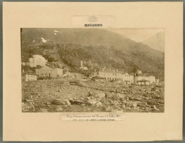 "Magadino. Dopo il disastro avvenuto dal Torrente il 7 agosto 1872"
