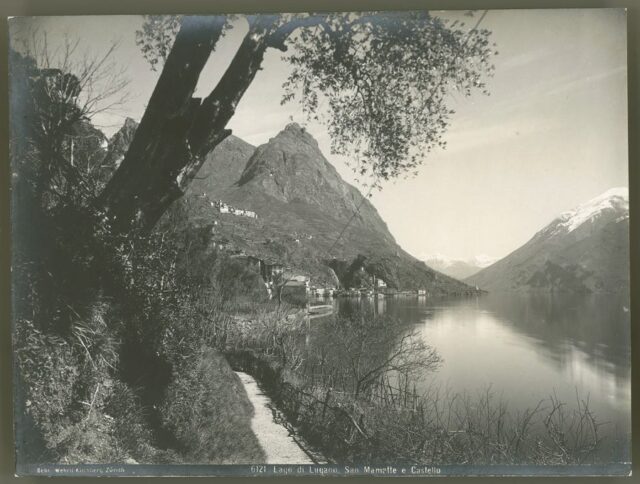 "Lago di Lugano, San Mamette [Mamete] e Castello"