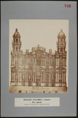 Facciata del Duomo di Milano disegnata da Tolomeo Rinaldi