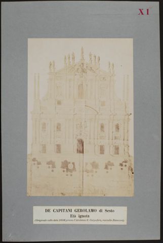 Facciata del Duomo di Milano disegnata da Gerolamo de Capitani