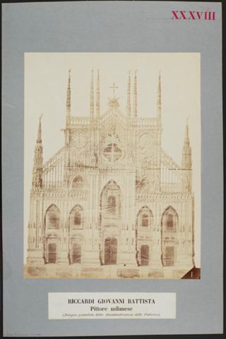 Facciata del Duomo di Milano disegnata da Giovanni Battista Riccardi
