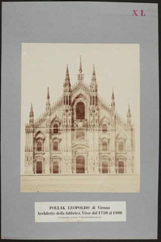 Facciata del Duomo di Milano disegnata da Leopold Pollack