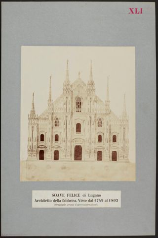 Facciata del Duomo di Milano disegnata da Carlo Felice Soave