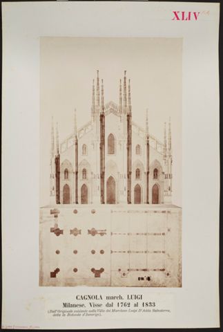 Altro disegno per la facciata del Duomo di Milano, inventato e disegnato dal medesimo marchese Luigi Cagnola