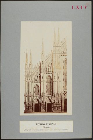 Facciata del Duomo di Milano disegnata da Eugenio Ponzio