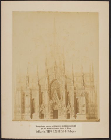 Nuova facciata del Duomo di Milano dell'arch. Tito Azzolini di Bologna