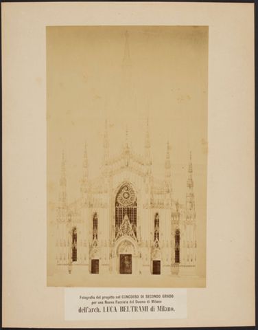 Nuova facciata del Duomo di Milano dell'arch. Luca Beltrami di Milano