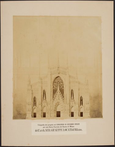Nuova facciata del Duomo di Milano dell'architetto Sebastiano Giuseppe Locati