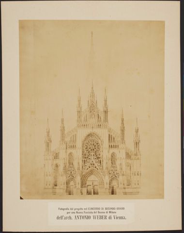 Nuova facciata del Duomo di Milano dell'architetto Anton Weber