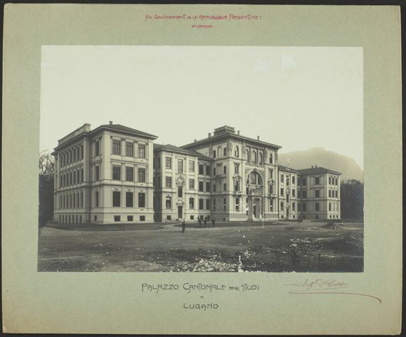 Veduta del Palazzo cantonale degli studi in Lugano