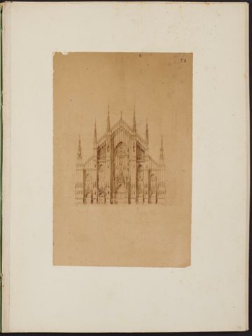 Facciata del Duomo di Milano disegnata da ignoto