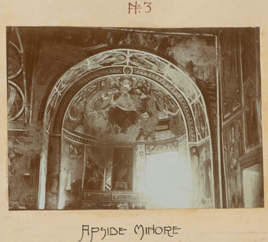 Dettaglio dell'affresco dell'abside minore della chiesa di San Carlo Borromeo ad Acquarossa