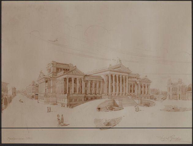 Progetto per il Palacio de Gobierno di Montevideo
