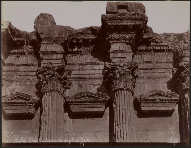 Dettagli dell'interno del Tempio di Bacco
