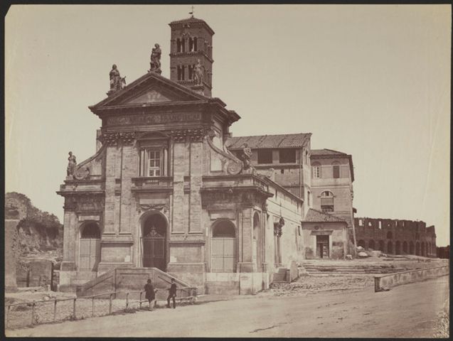 Veduta con la Chiesa di Santa Francesca Romana