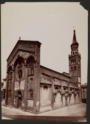 Veduta prospettica del Duomo di Crema