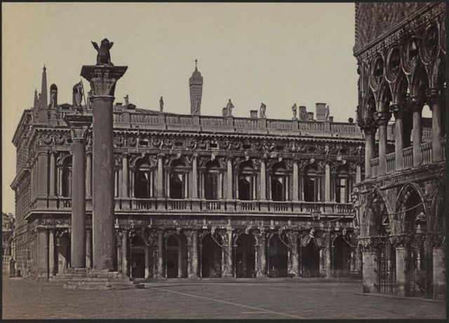 Veduta con il Palazzo della Libreria Sansoviniana da Piazza San Marco
