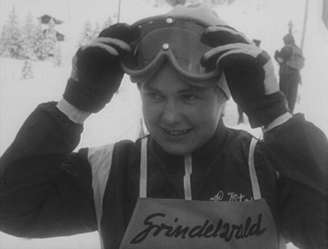 Concours international de ski féminin à Grindelwald (0852-2)