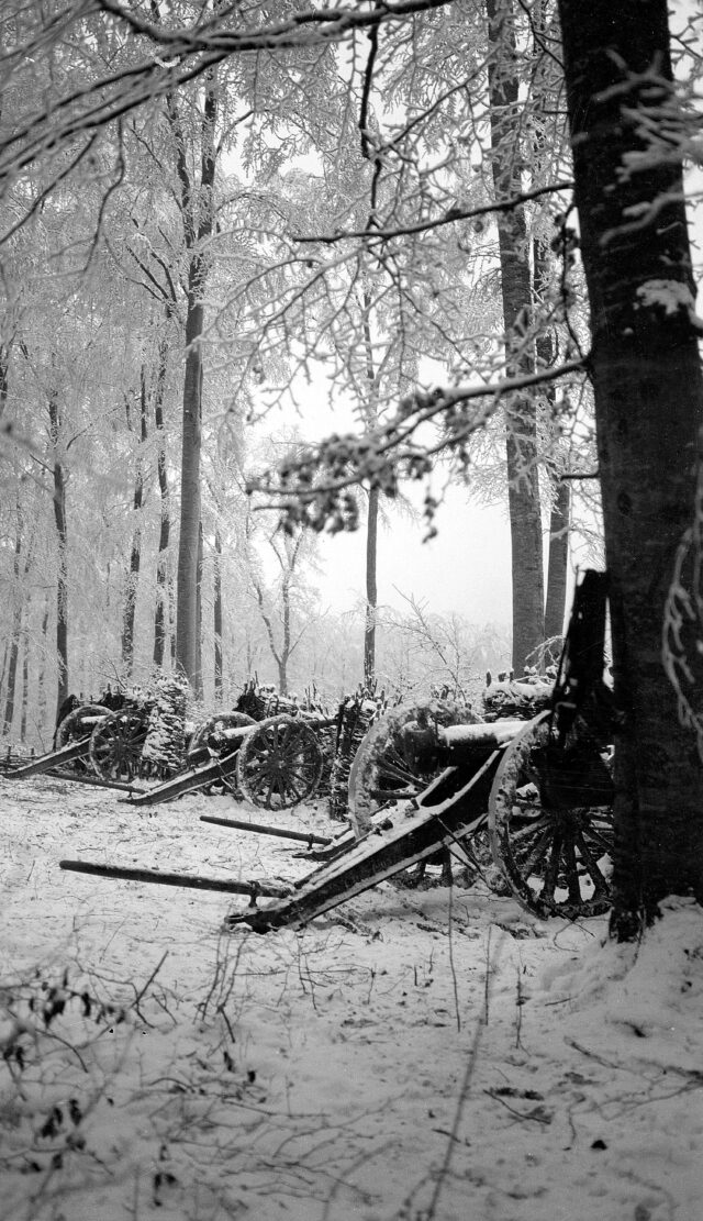 Franz. Artilleriestellung an der Schweizergrenze, ca. 300m vom Dreiländerstein