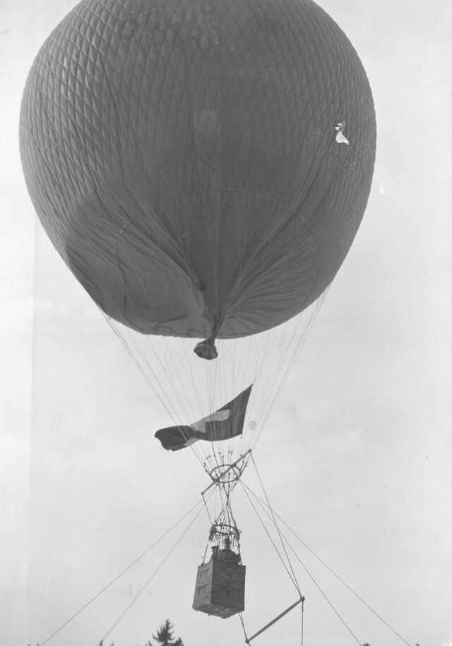 Grossaufnahme des Fesselballons