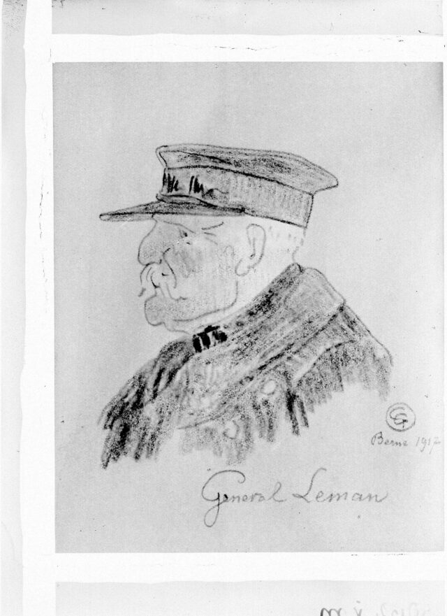 Karrikatur von General Leman