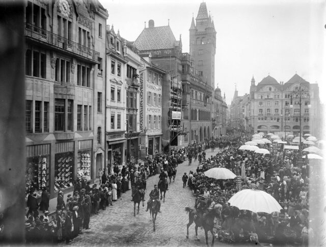 Einzug des Bataillons 41 in Basel