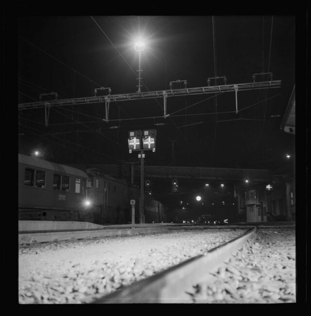 Nachtaufnahme am Bahnhof Bern