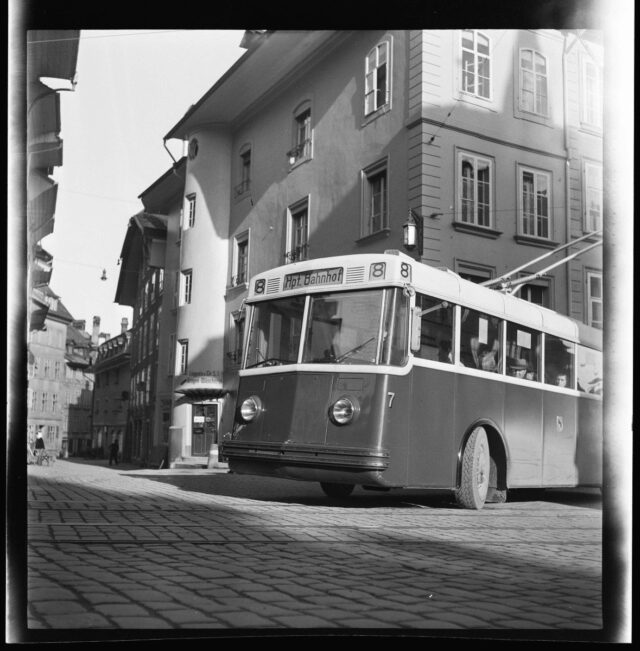 Trolleybus in der Kramgasse