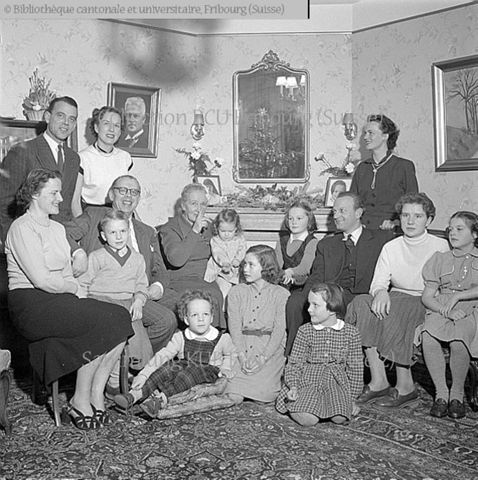 Noël chez les Giger, avec familles Edouard de Weck et Jean Evéquoz