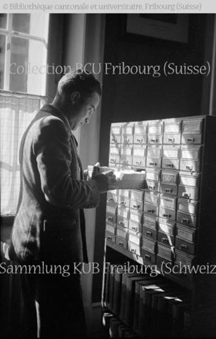 Fribourg: Bibliothèque cantonale et universitaire (BCU): consultation des fichiers