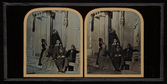 Jean-Gabriel et Anna Eynard avec Sophie et Hilda Eynard et Ernest de Traz à Beaulieu