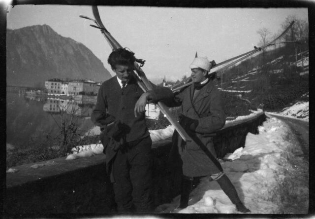 Josef Tcherv et Janko Cadra à ski