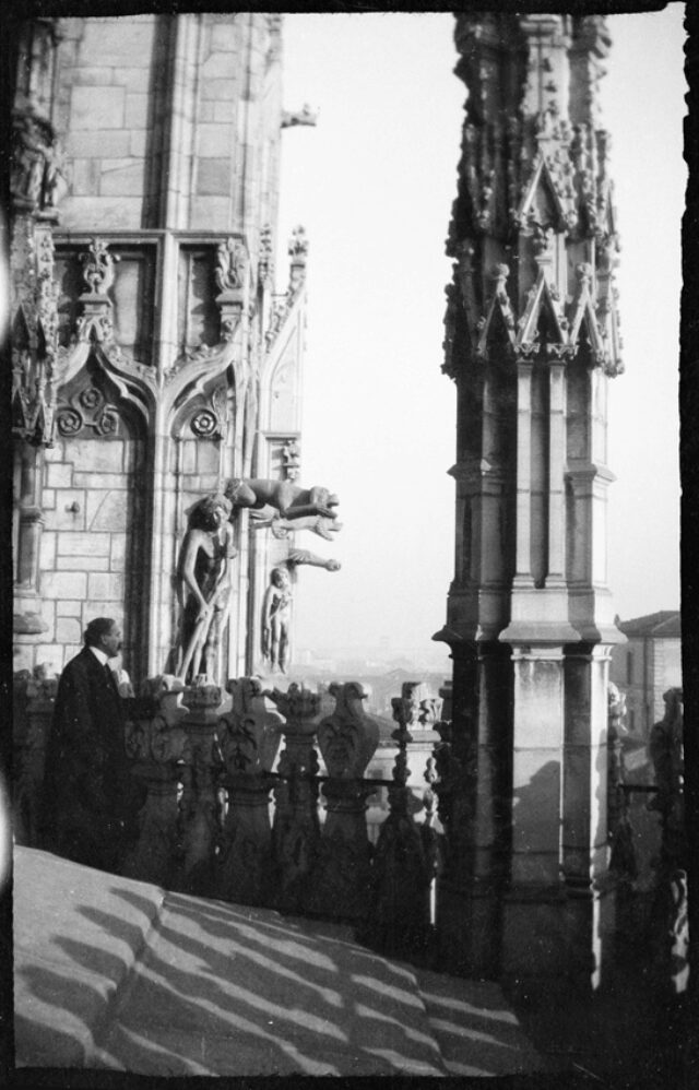 William Ritter au sommet d'une cathédrale italienne