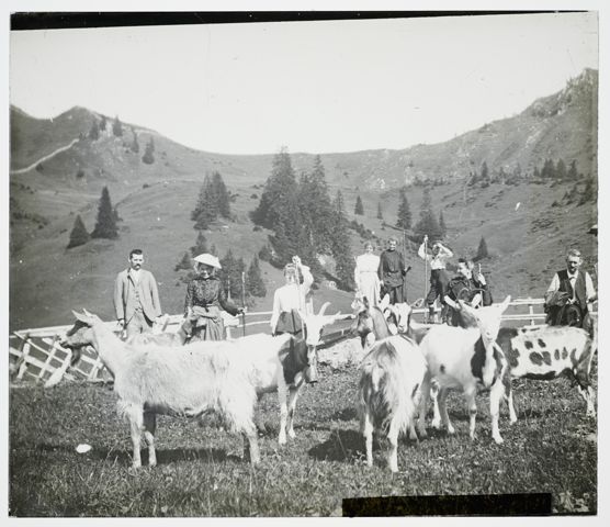 Eine grosse Gruppe Bergsteiger