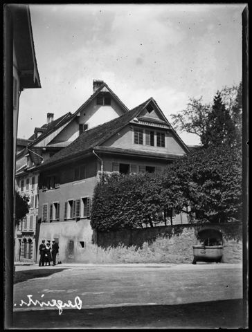 Ägeristrasse an der Ecke zur Dorfstrasse in Zug