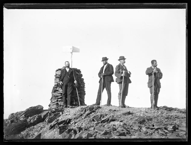 Bergsteiger auf dem Gipfel des Titlis