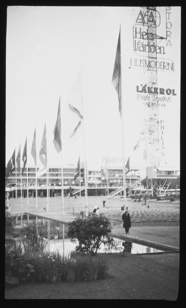Vue extérieure de l'exposition de design et d'artisanat de Stockholm de 1930
