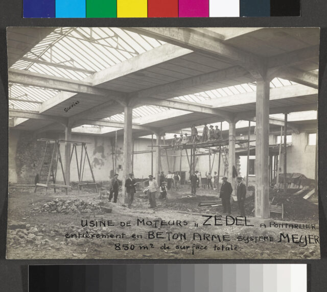 Vue du chantier de l'usine Zendel à Pontarlier