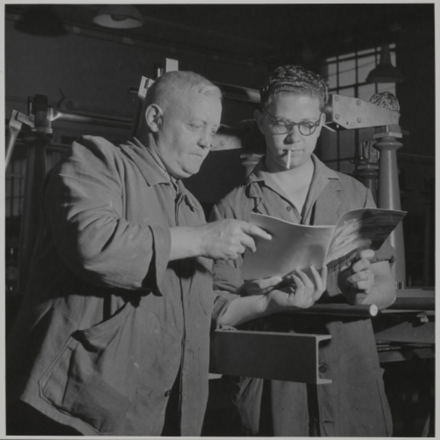 Genève, avenue de la Jonction : ouvriers de l'usine Gardy